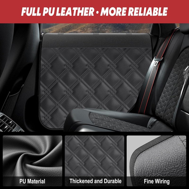 Surfcabin Dog Car Door Protector – 20% Larger Design for Sedans, Family Cars and Small SUVS, 2 Packs Thickened PU Material Waterproof Door Panel Covers, Protects Doors from Dog Scratching - Image 4
